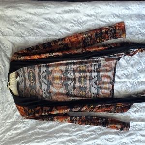 Annianna  cardigan cover up large brown.